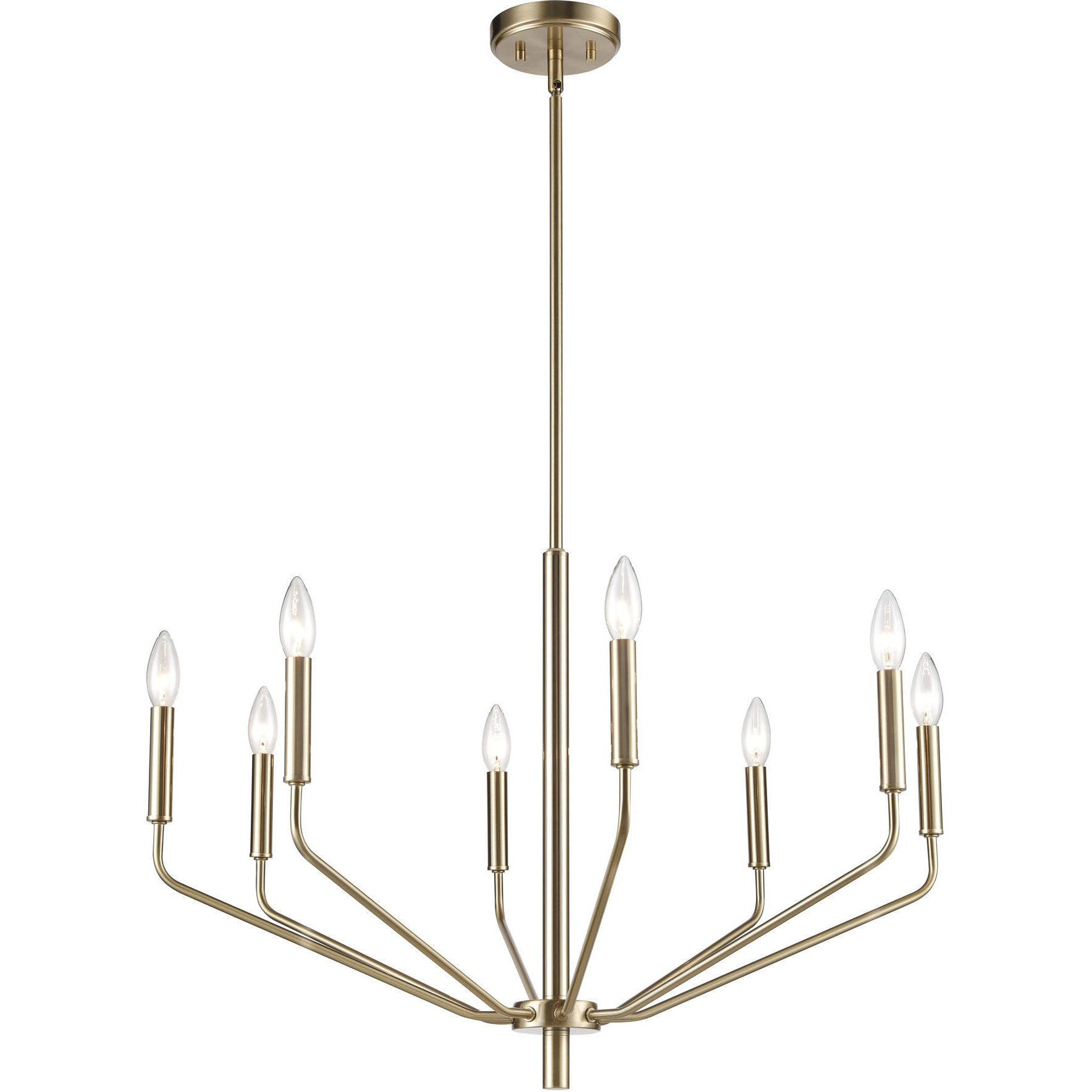 Laurell 8 Light 30 inch Modern Gold Chandelier Ceiling Light
